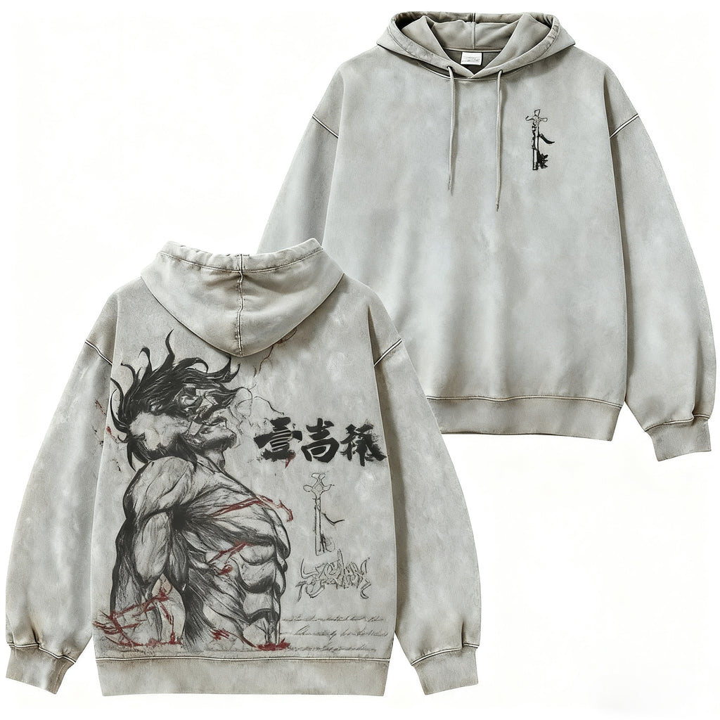 Attack on Titan Eren Yeager Vintage Washed Hoodie
