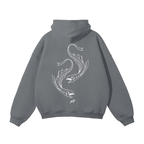 Dark Charisma Fish Streetwear Hoodie Gray