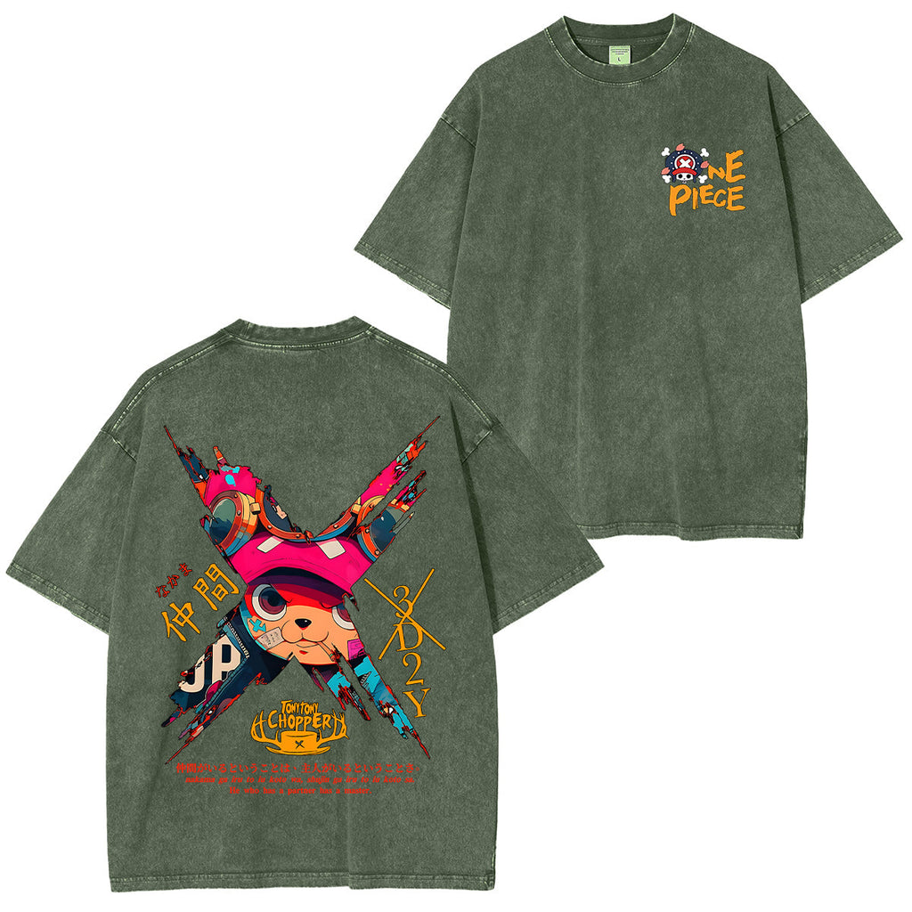 Tony Tony Chopper One Piece Anime Unisex Washed T-Shirt/HOODIE