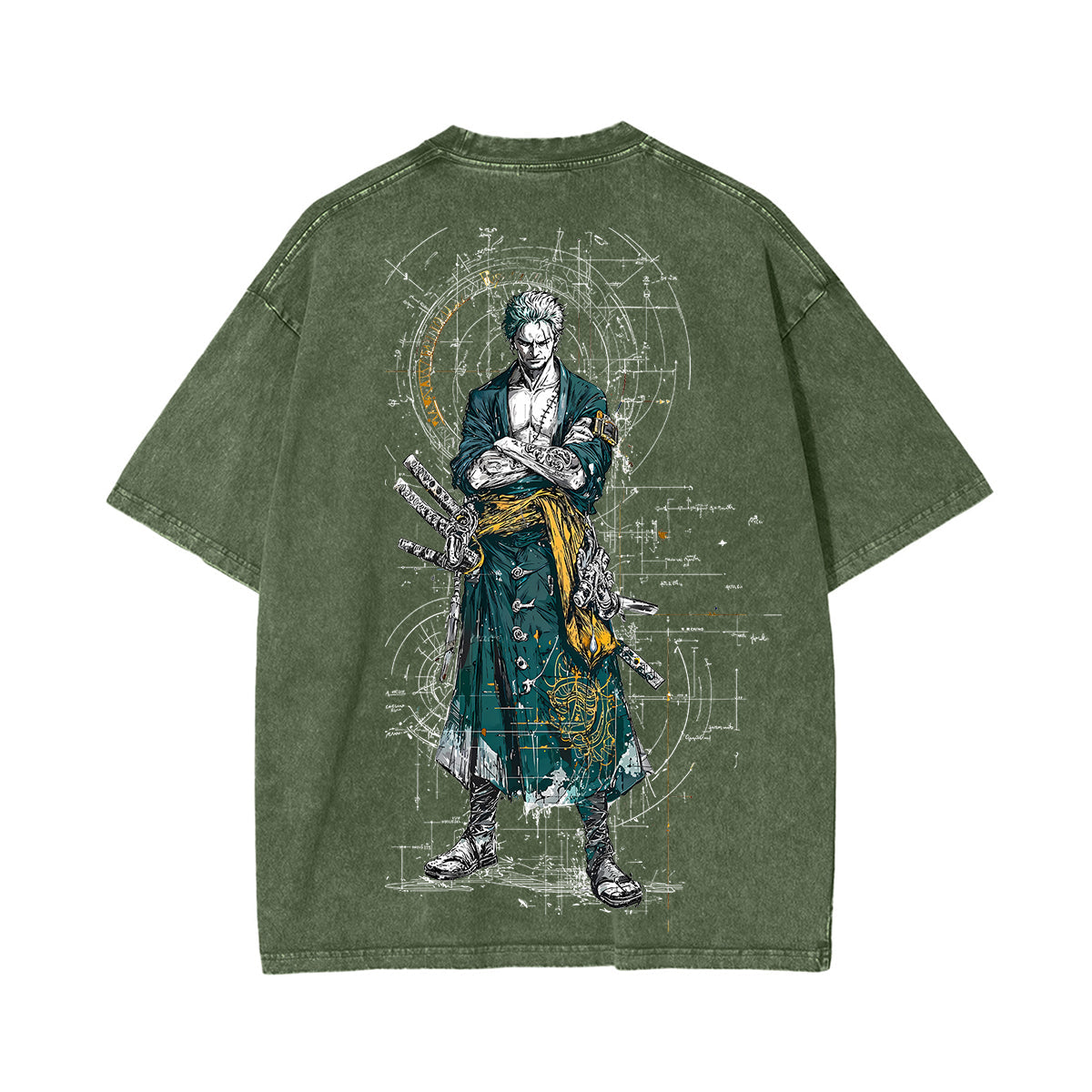 Zoro One Piece Unisex Washed T-Shirt