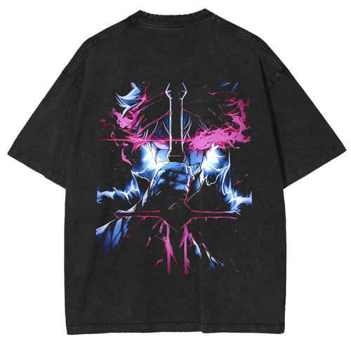 Black Clover Anime Double Printed Vintage Washed Tee Unisex
