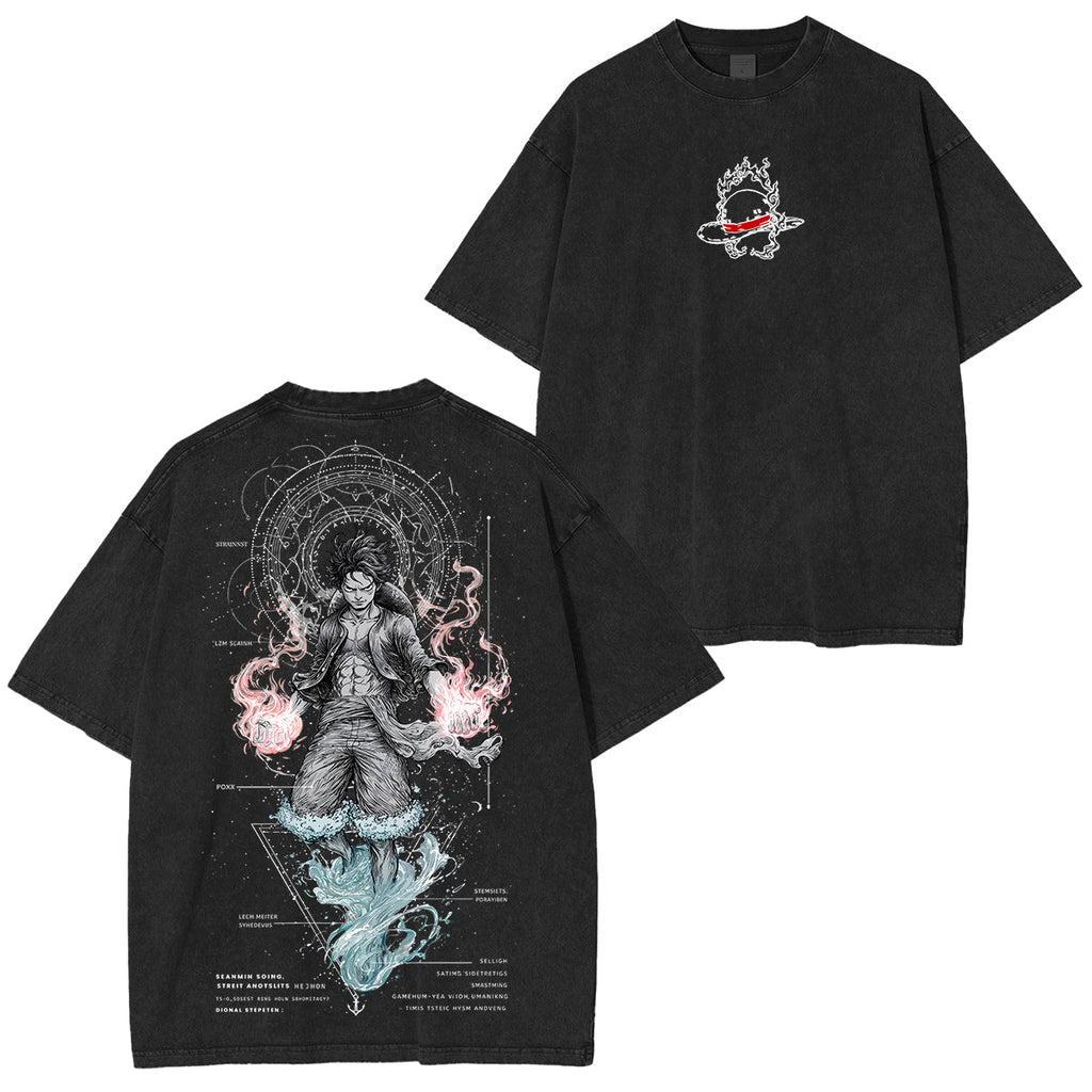 Luffy One Piece Unisex Washed T-Shirt
