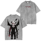 Black Clover ASTA Anime Double Printed Vintage Washed Tee Unisex T-shirt