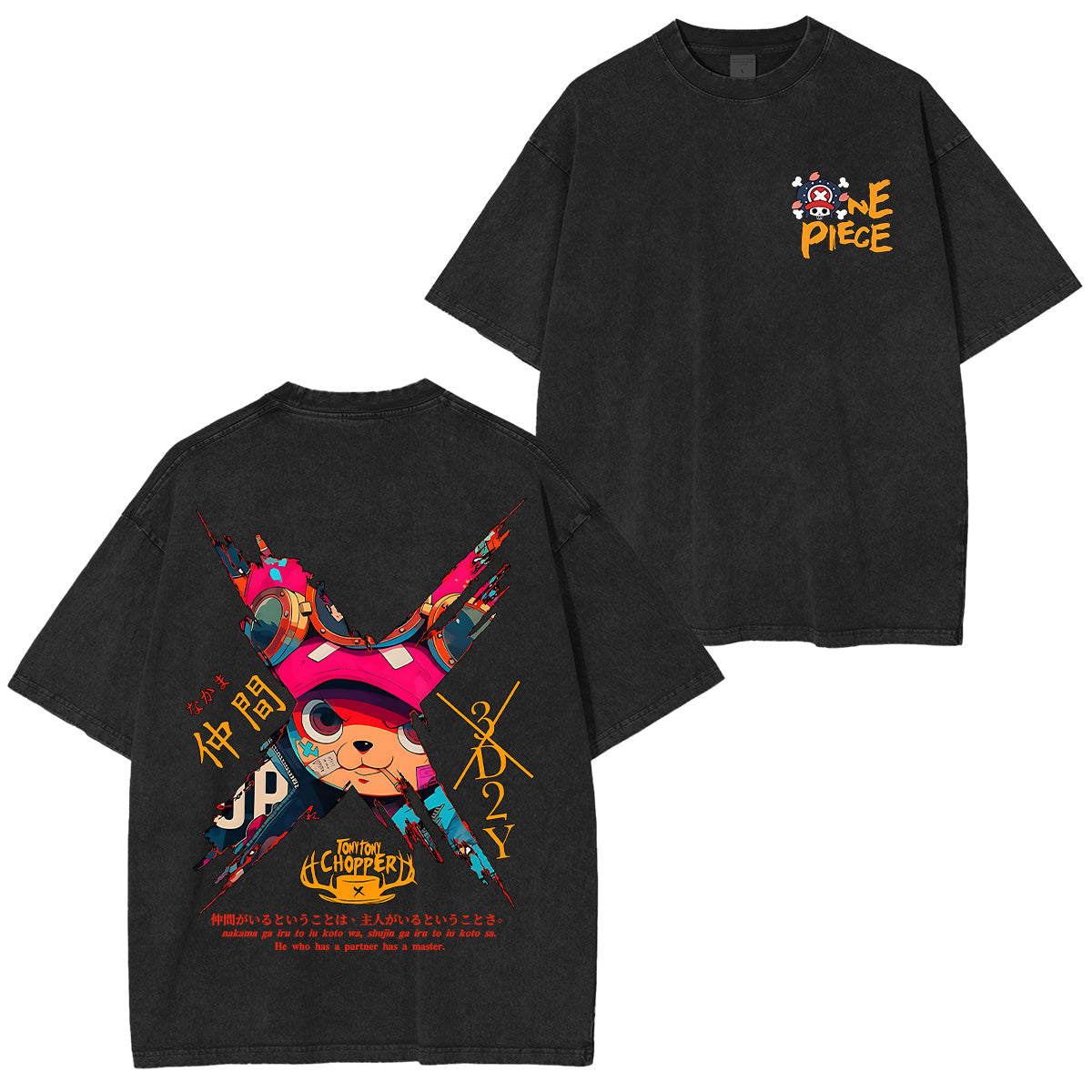 Tony Tony Chopper One Piece Anime Unisex Washed T-Shirt/HOODIE