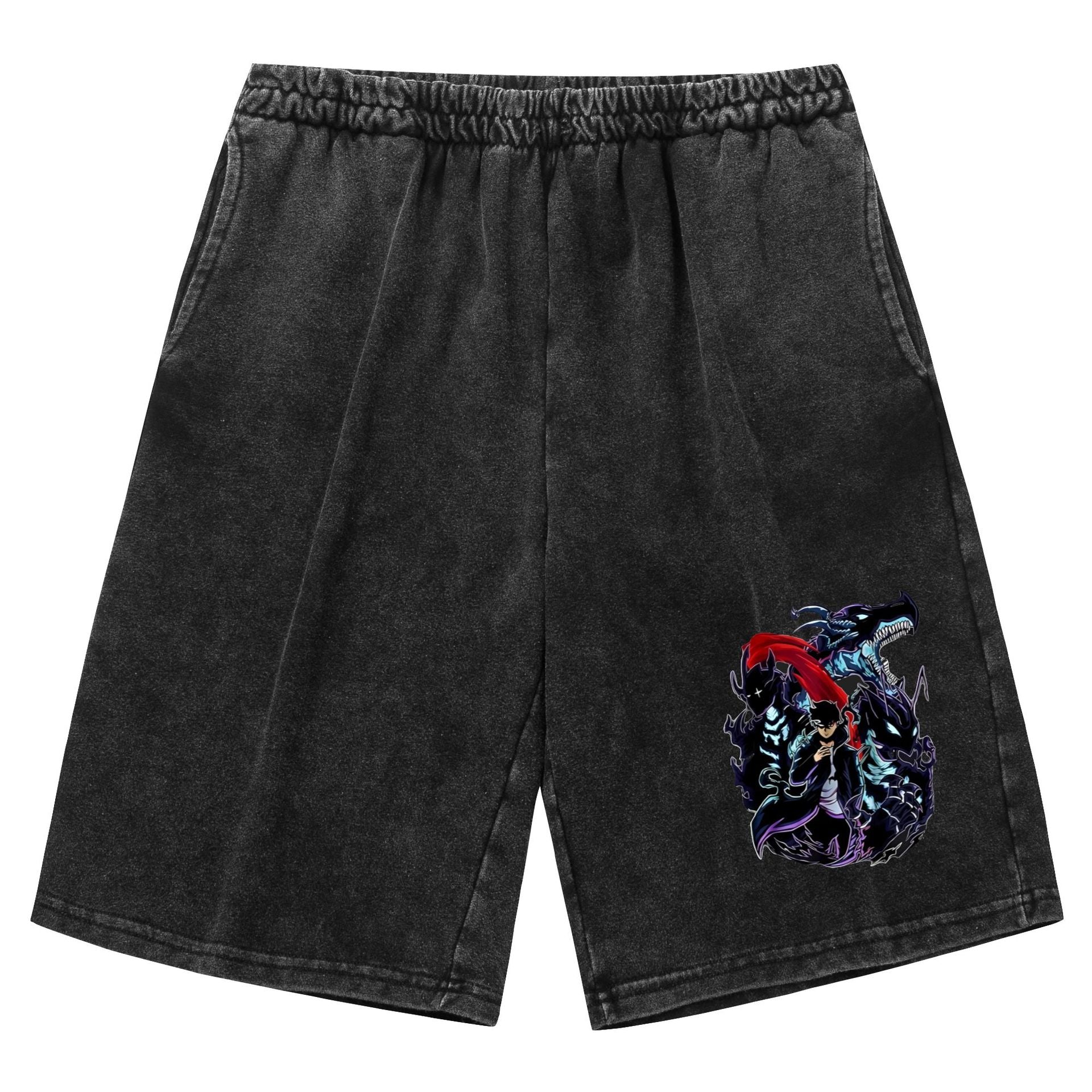 Solo Leveling Vintage Washed Shorts