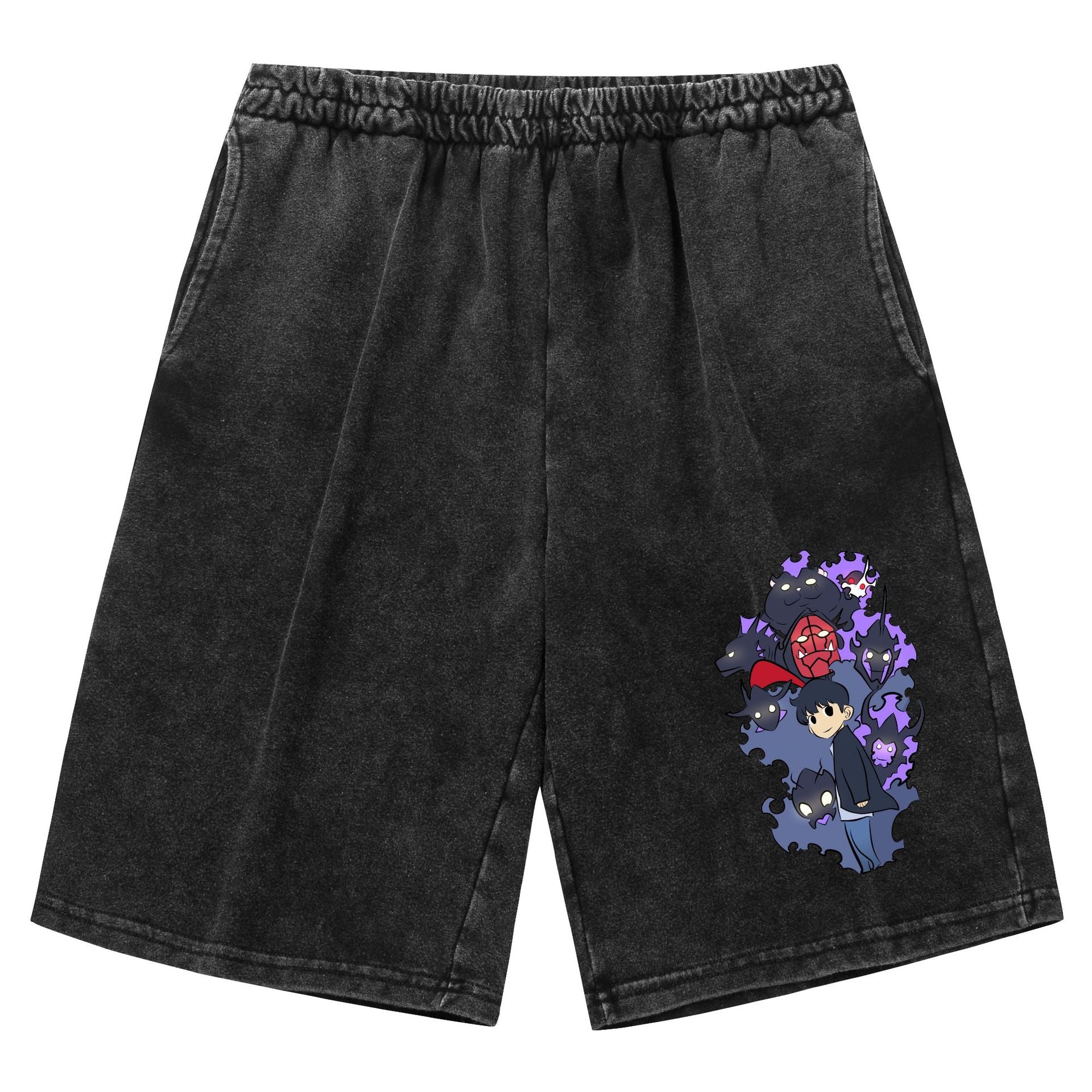 Solo Leveling Vintage Washed Shorts