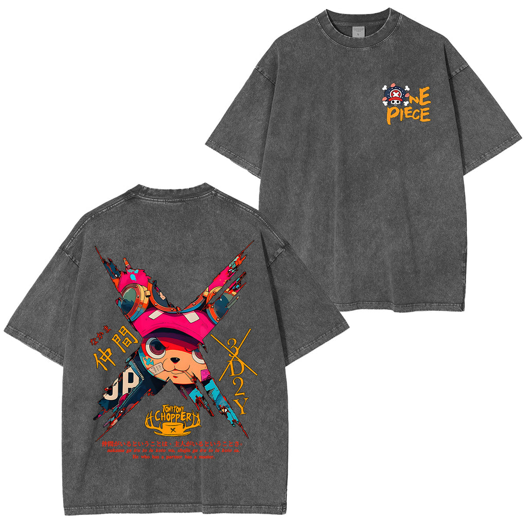 Tony Tony Chopper One Piece Anime Unisex Washed T-Shirt/HOODIE