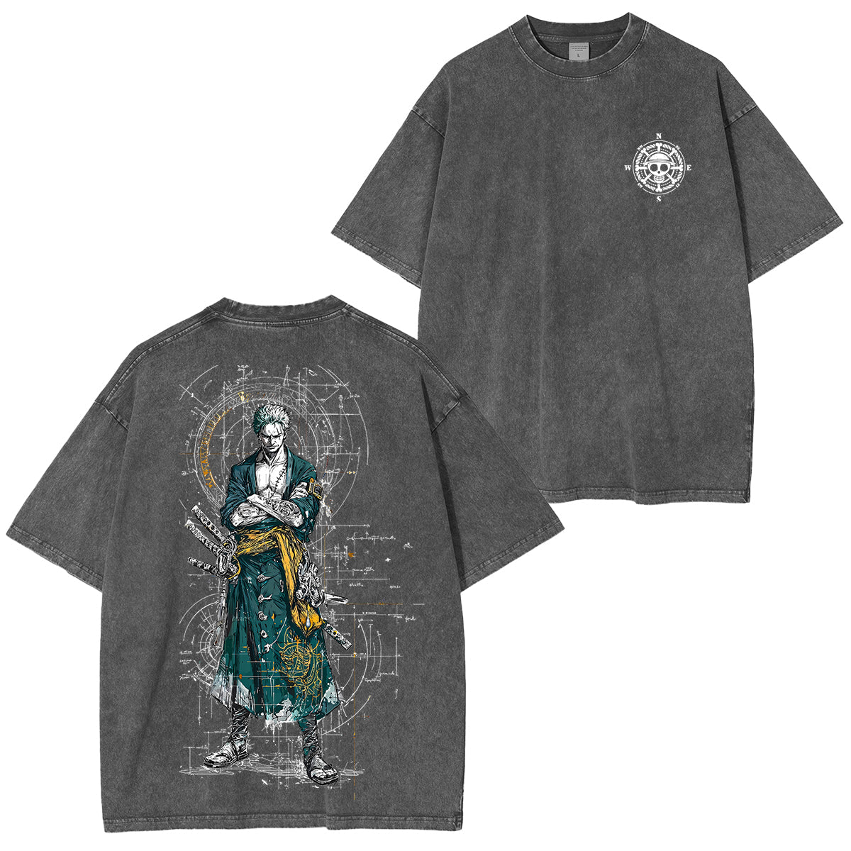 Zoro One Piece Unisex Washed T-Shirt