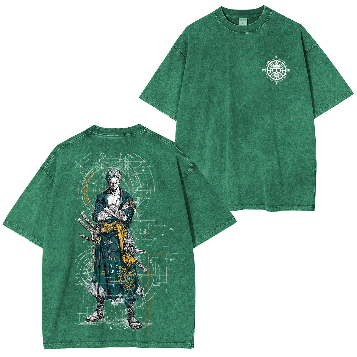 Zoro One Piece Unisex Washed T-Shirt
