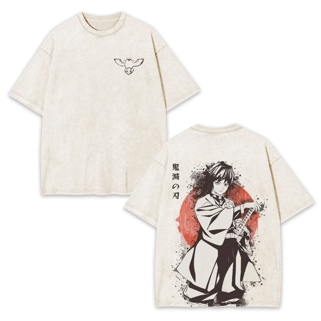 Giyuu Tomioka Demon Slayer Anime Unisex Washed T-Shirt