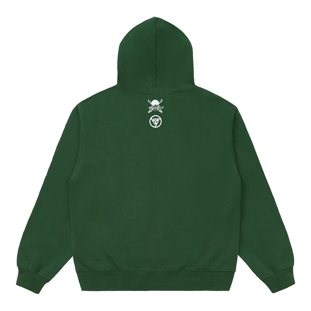 ONE PIECE ZORO SINGLE LINE HOODIE (GREEN)