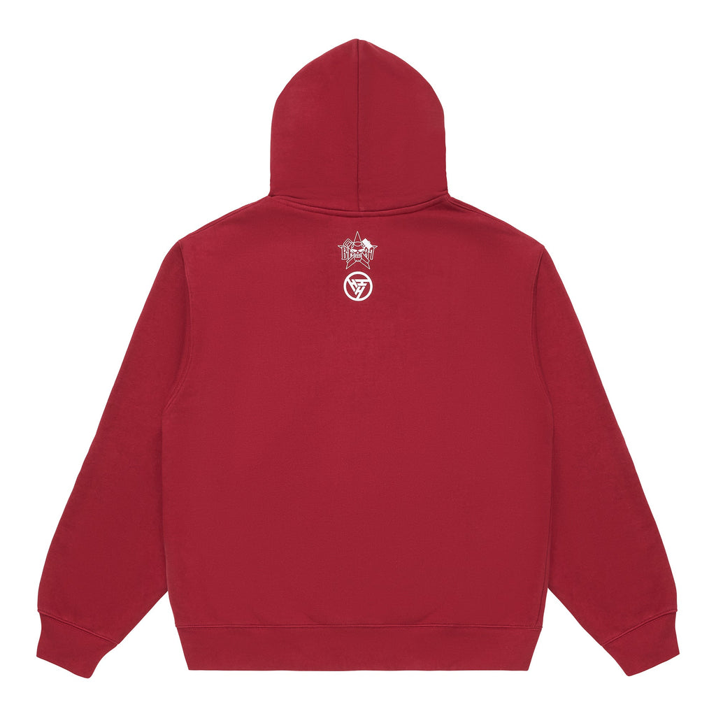 ONE PIECE FRANKY SINGLE LINE HOODIE (BURGUNDY) *PRE ORDER*