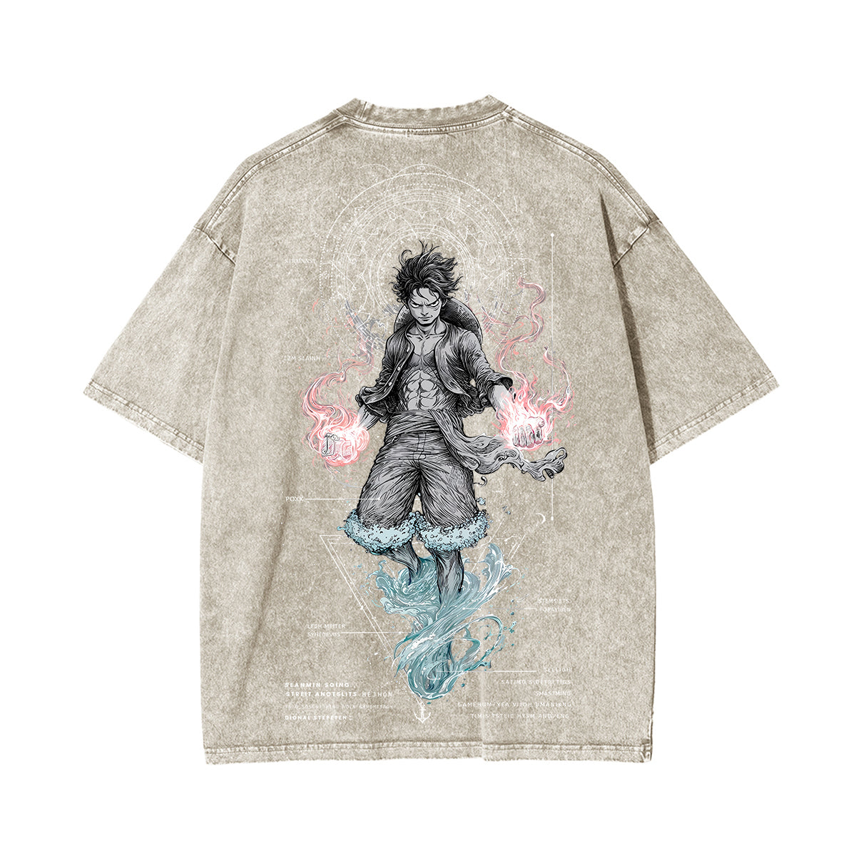 Luffy One Piece Unisex Washed T-Shirt
