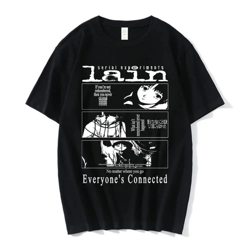 Anime Serial Experiments Lain T-Shirt Men Women Grap