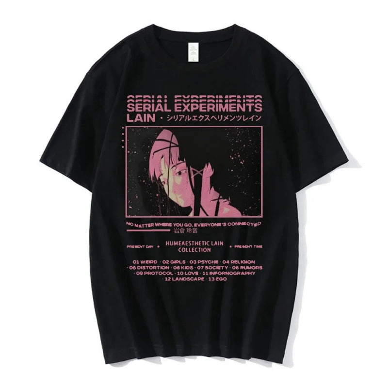 Anime Serial Experiments Lain T-Shirt Men Women Grap