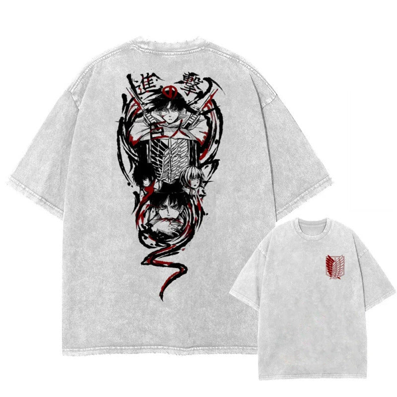 European Size Cottonmen Anime Graphic T-Shirts Streetwear Vintag