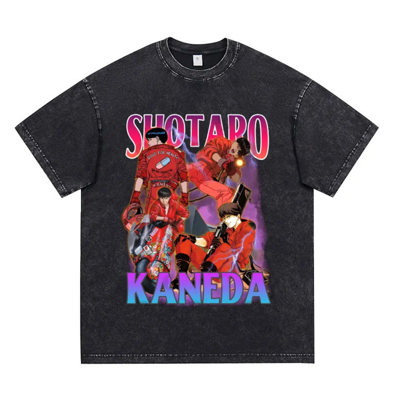 Anime Akira Vintage Washed T Shirt Movie Sci