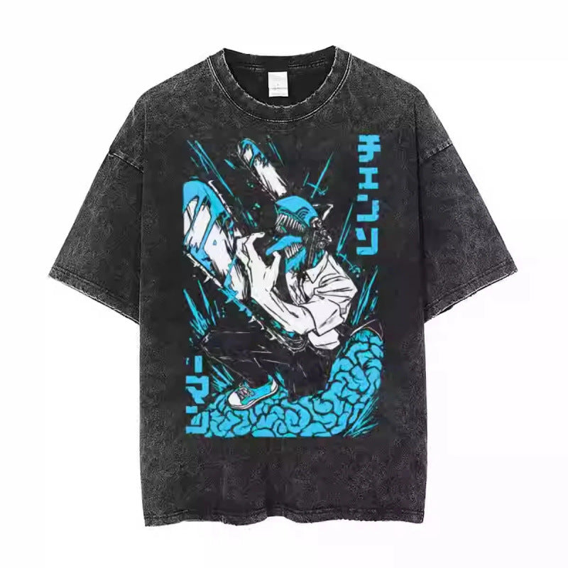 Anime Chainsaw Man T-Shirt Denji Power Makim
