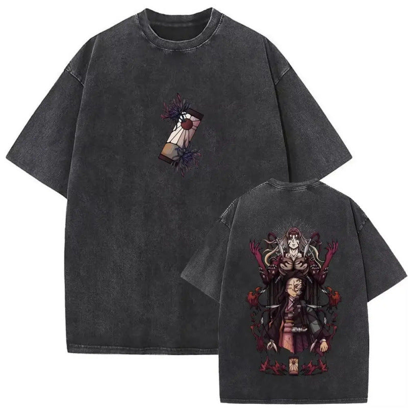 Harajuku Graphic Tee Anime Demon Slayer Vint