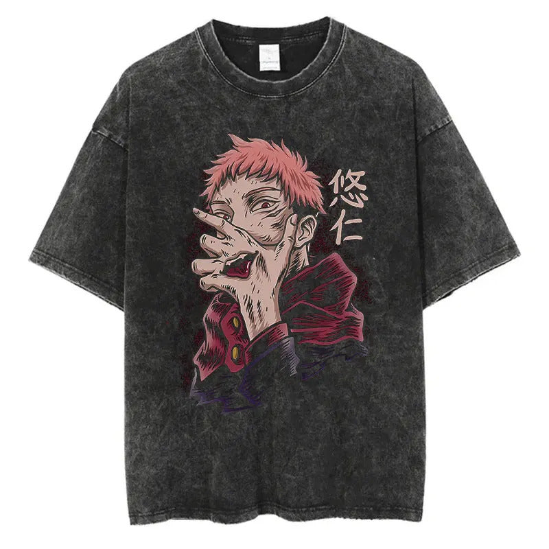 European Size Cotton Anime Jujutsu Kaisen Gojo Satoru T Shirts Wa
