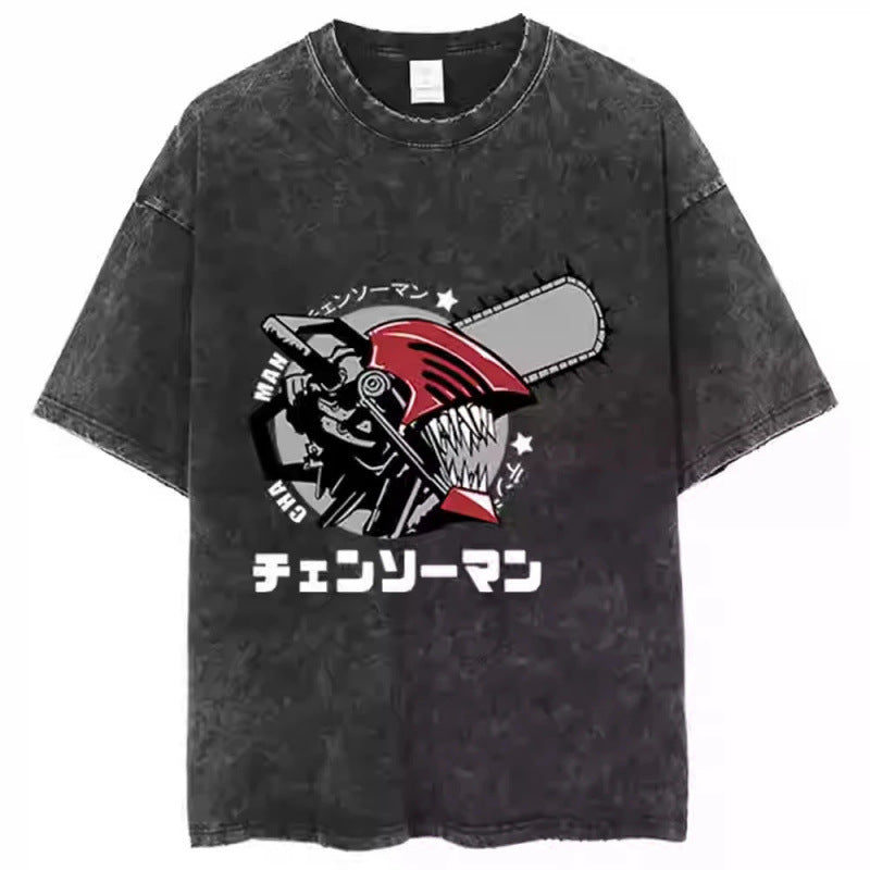 Anime Chainsaw Man T-Shirt Denji Power Makim