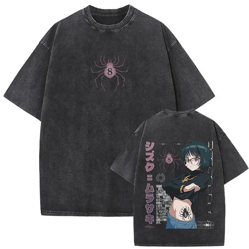 European Size Cotton Washed Vintage Anime Hunter X Hunter T Shirt