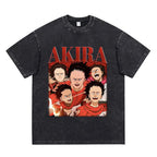 Anime Akira Vintage Washed T Shirt Movie Sci