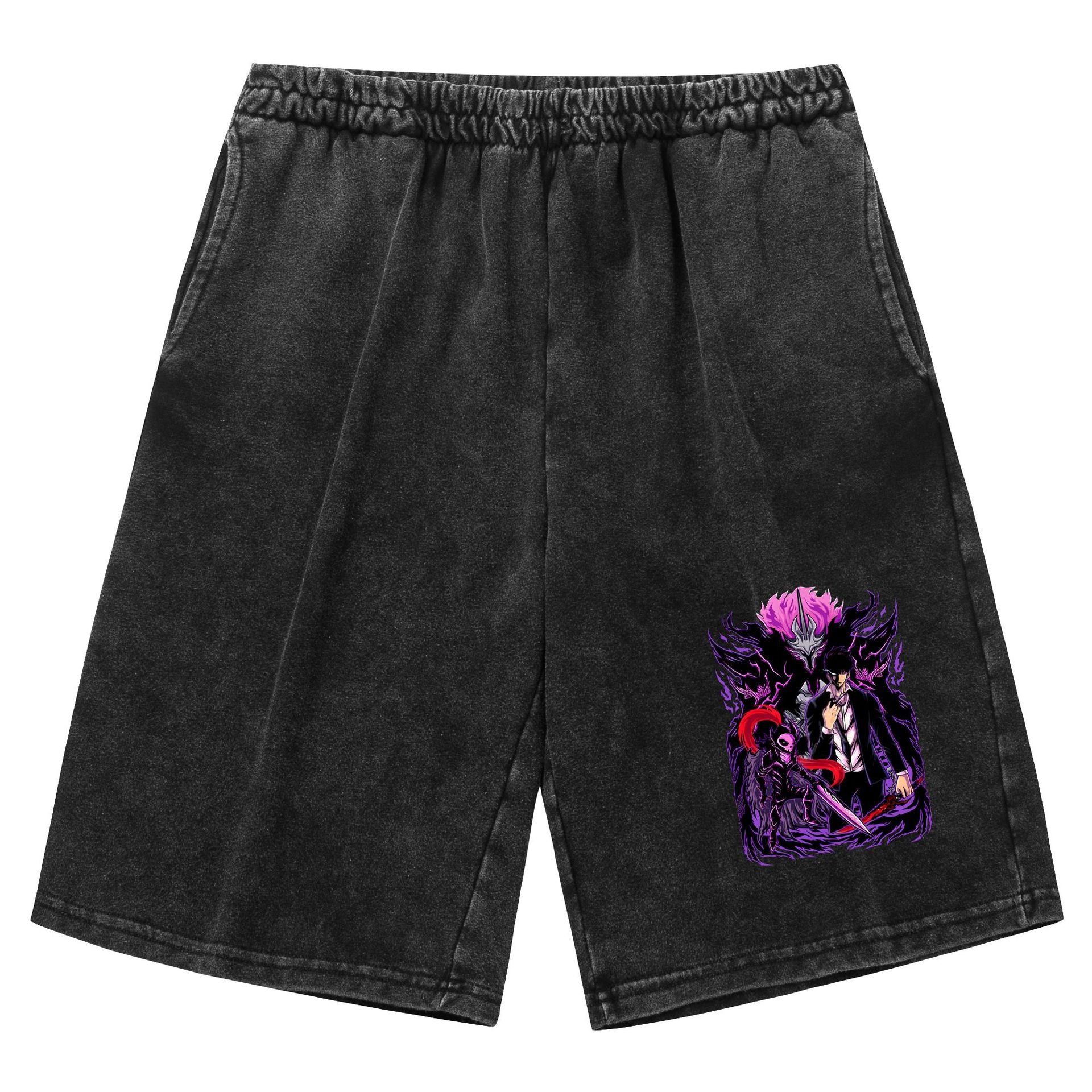 Solo Leveling Vintage Washed Shorts