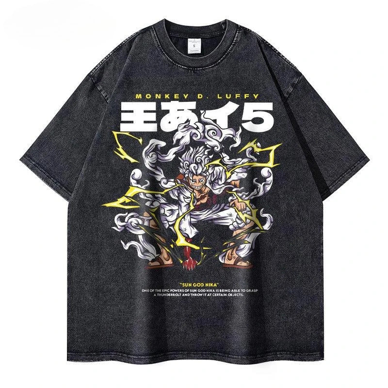 Ouma Pure Cotton One Piece Anime Men'S T Shirts Vintage Washe