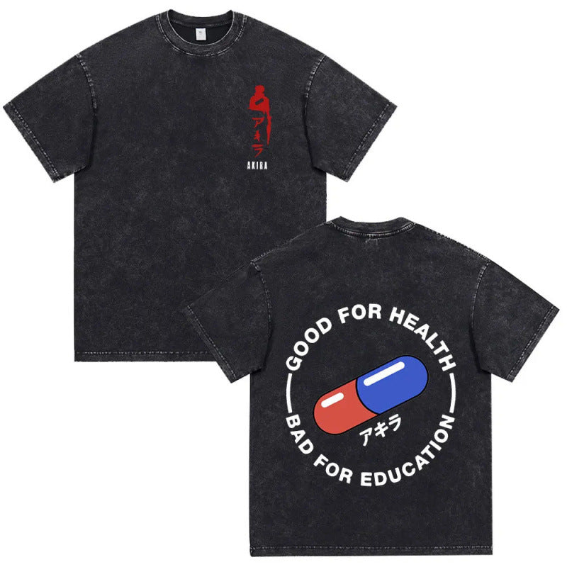 Anime Akira Vintage Washed T Shirt Movie Sci