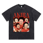 Anime Akira Vintage Washed T Shirt Movie Sci