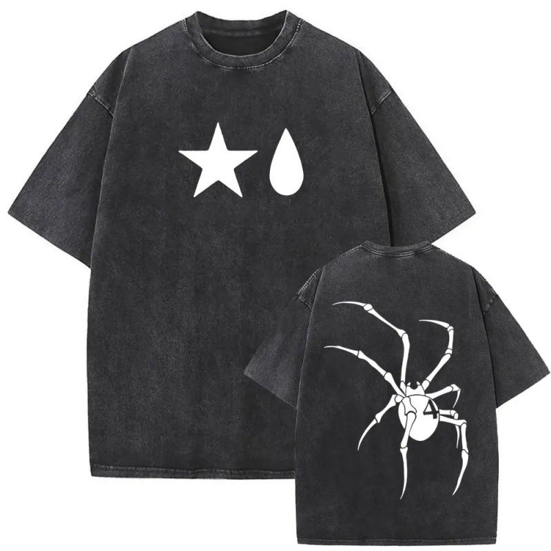 European Size Cotton Washed Vintage Anime Hunter X Hunter T Shirt