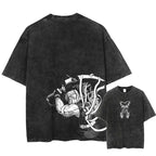 Vintage Men'S Washed T-Shirt Demon Slayer An