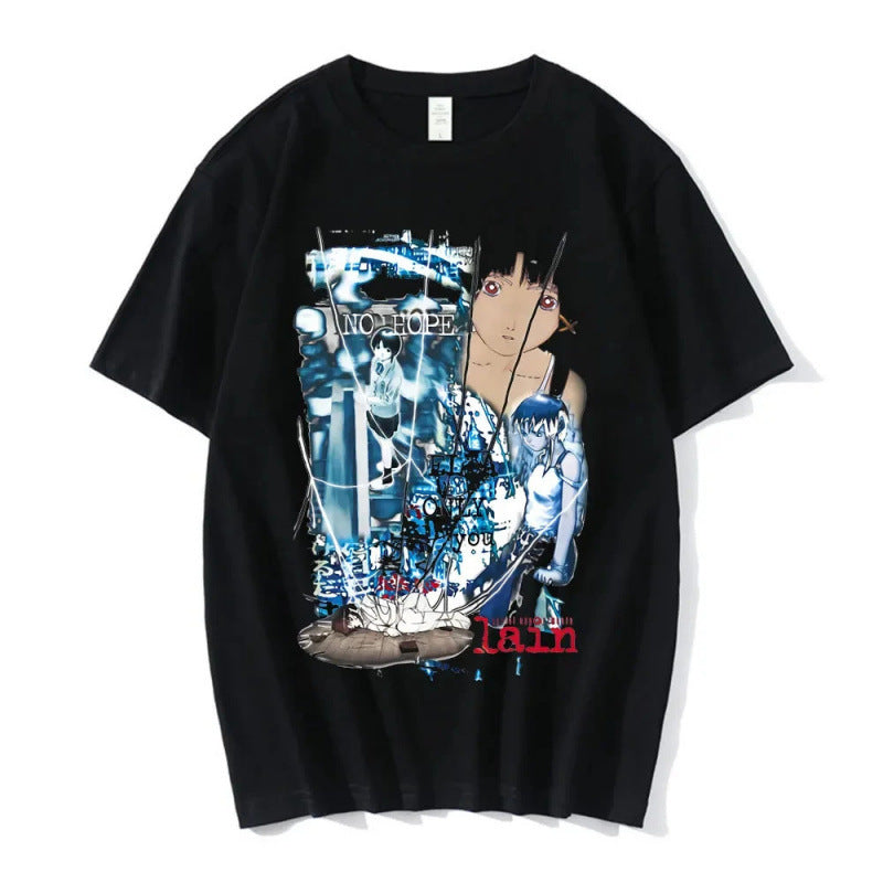 Anime Serial Experiments Lain T-Shirt Men Women Grap