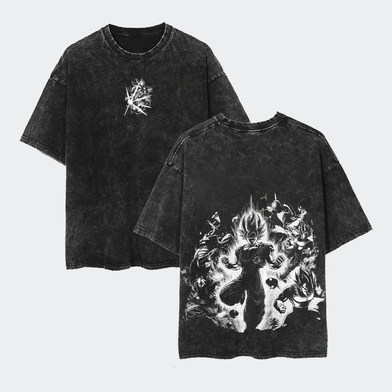 Ouma Pure Cotton Anime Dragon Ball Cosplay Washed T-Shirt Cot