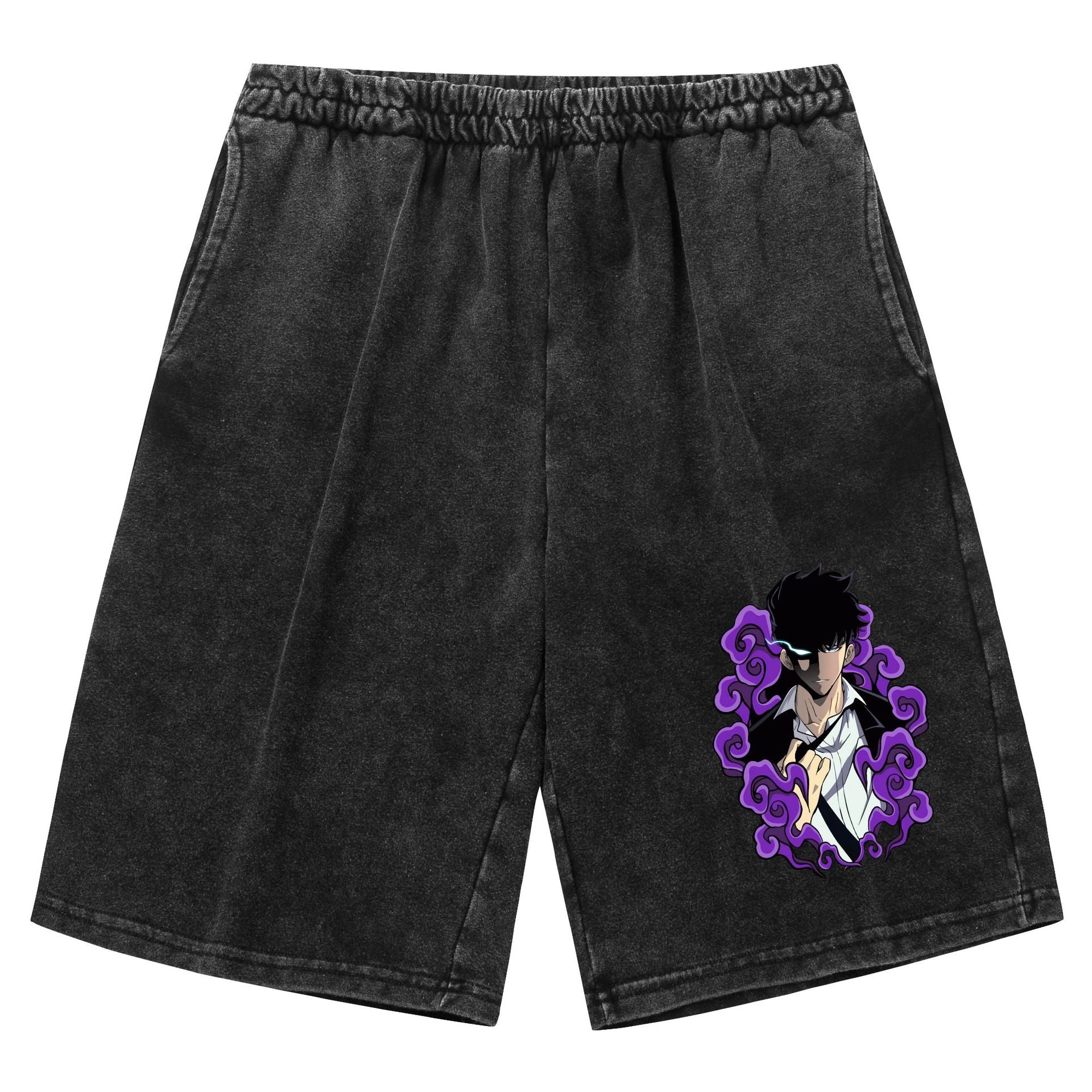 Solo Leveling Vintage Washed Shorts