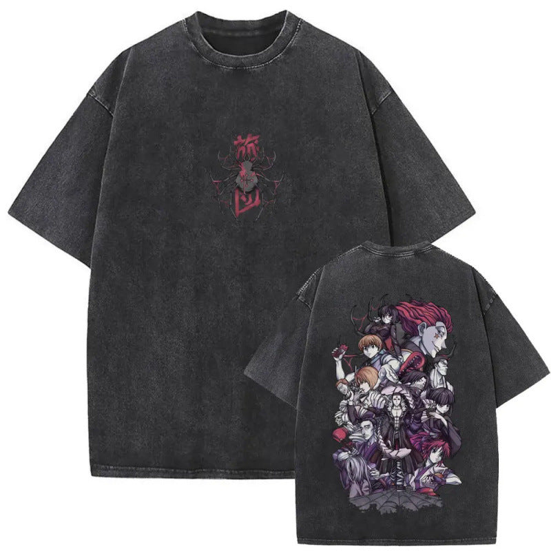 European Size Cotton Washed Vintage Anime Hunter X Hunter T Shirt