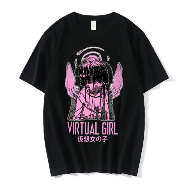 Anime Serial Experiments Lain T-Shirt Men Women Grap