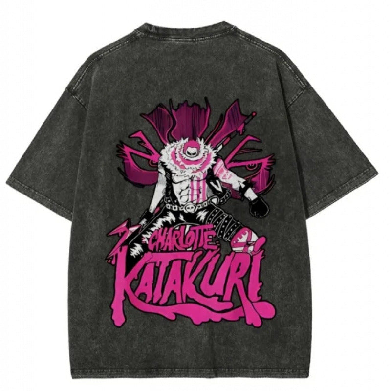 One Piece Vintage Black T-Shirt Men'S One-Pi