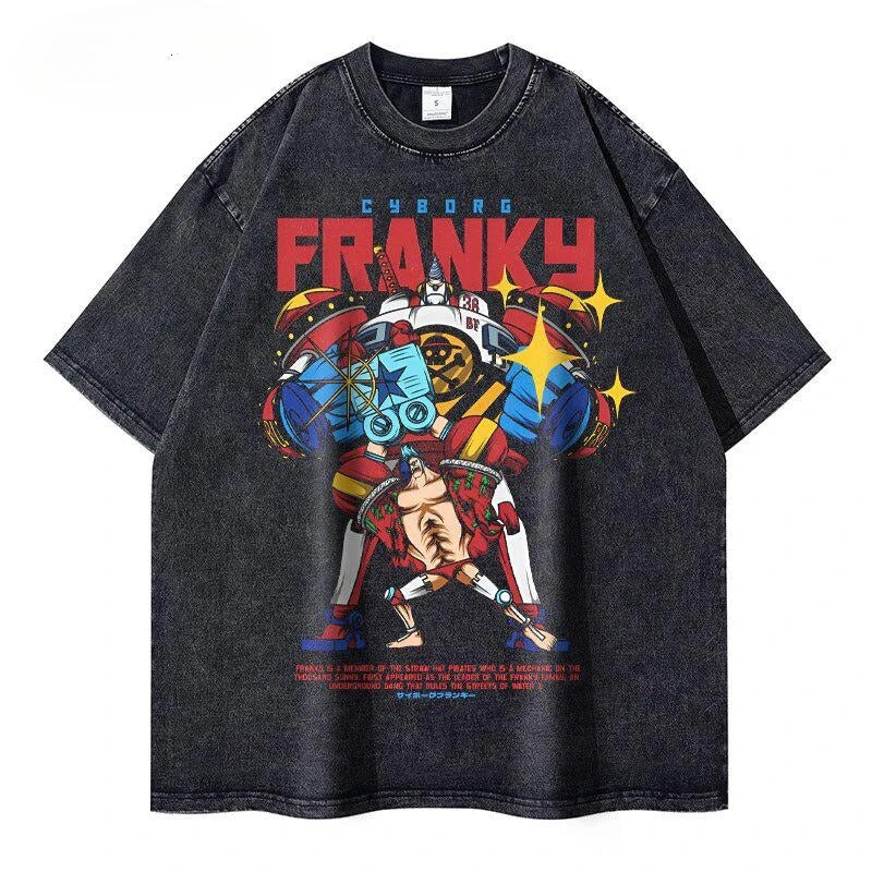 Ouma Pure Cotton One Piece Anime Men'S T Shirts Vintage Washe
