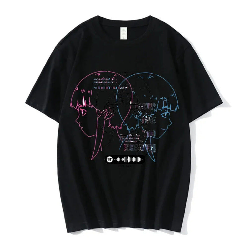 Anime Serial Experiments Lain T-Shirt Men Women Grap