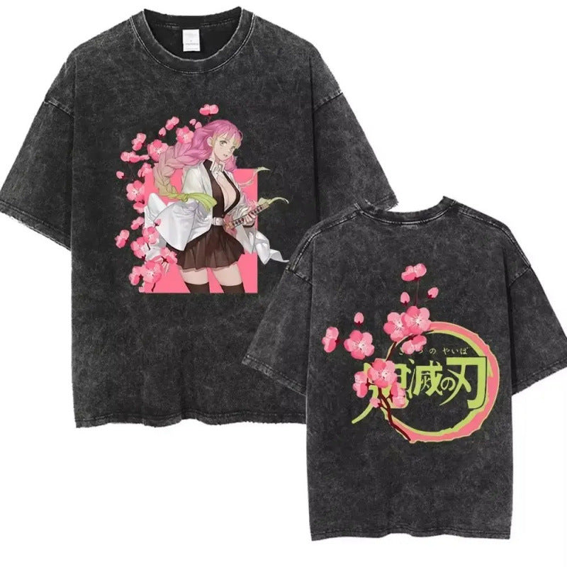 Harajuku Graphic Tee Anime Demon Slayer Vint