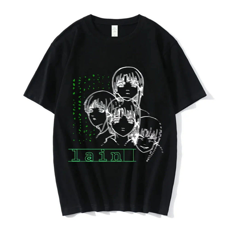 Anime Serial Experiments Lain T-Shirt Men Women Grap