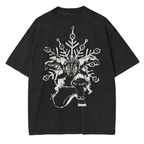 Upper Moon Three,Demon Slayer Anime Unisex Washed T-Shirt