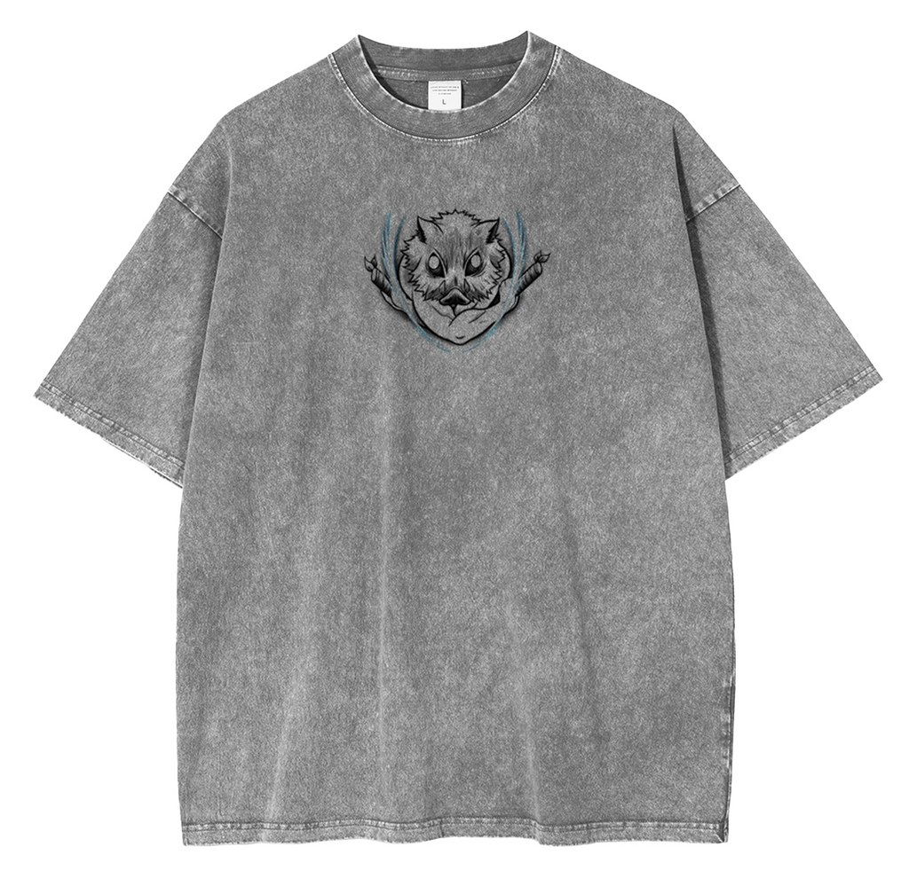 Hashibira Inosuke,Demon Slayer Anime Unisex Washed T-Shirt