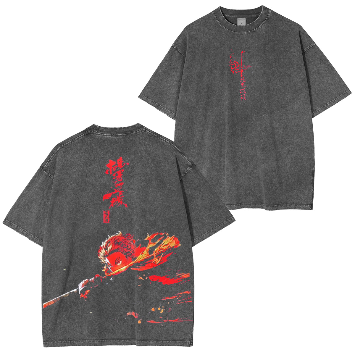 Carry The Flame Hashira Energy Everywhere Vintage Washed T-Shirt