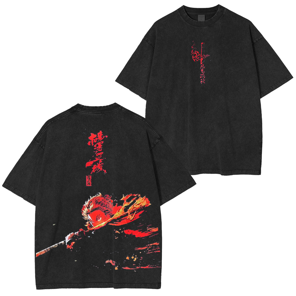 Carry The Flame Hashira Energy Everywhere Vintage Washed T-Shirt