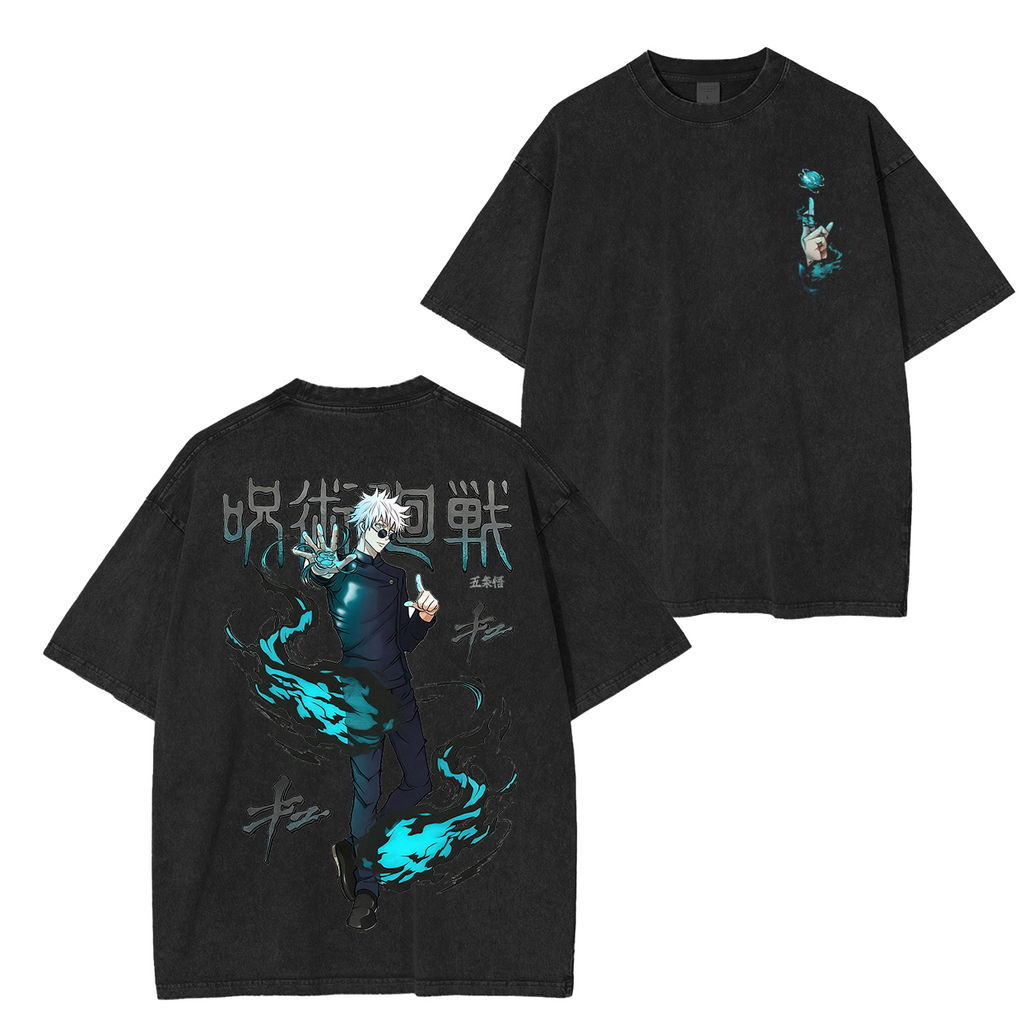 Satoru Gojo Anime Unsiex Washed T-Shirt