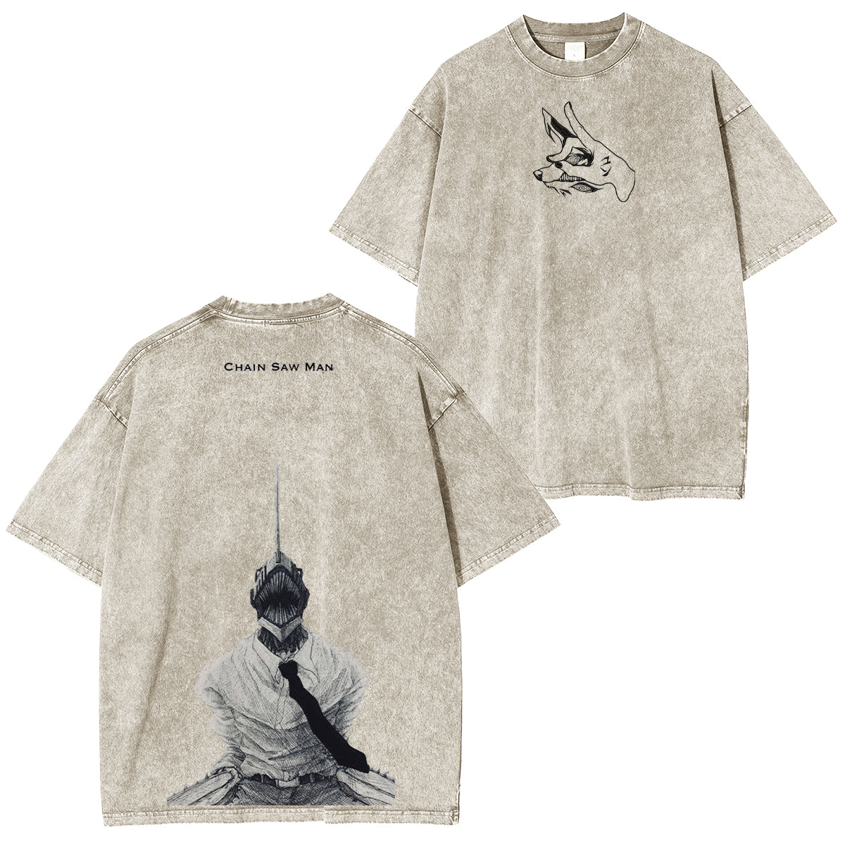 Chainsaw Man Unsiex Washed T-Shirt