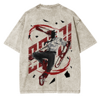 Chainsaw Man Anime Unsiex Washed T-Shirt